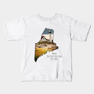 Maine USA Kids T-Shirt